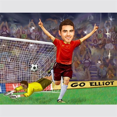 Best Soccer Player Caricature from Photo,by myDaVinci - myDaVinci